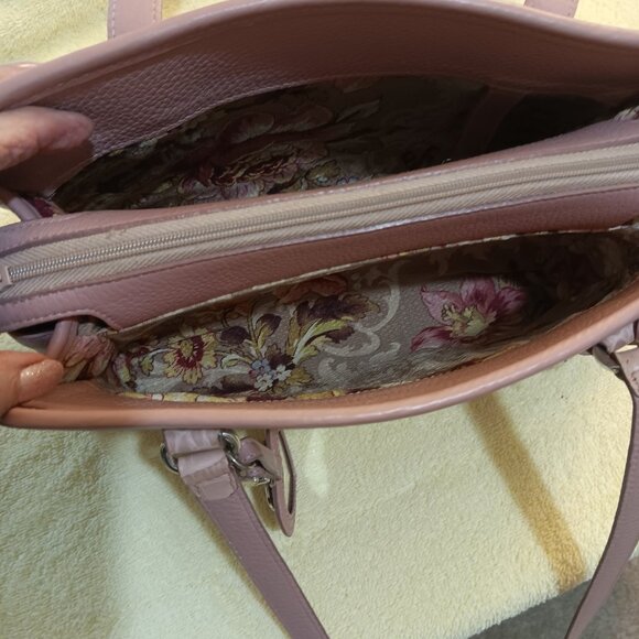 Genuine Brighton Shoulder Bag, Lt. Pink Alligator - Picture 3 of 7